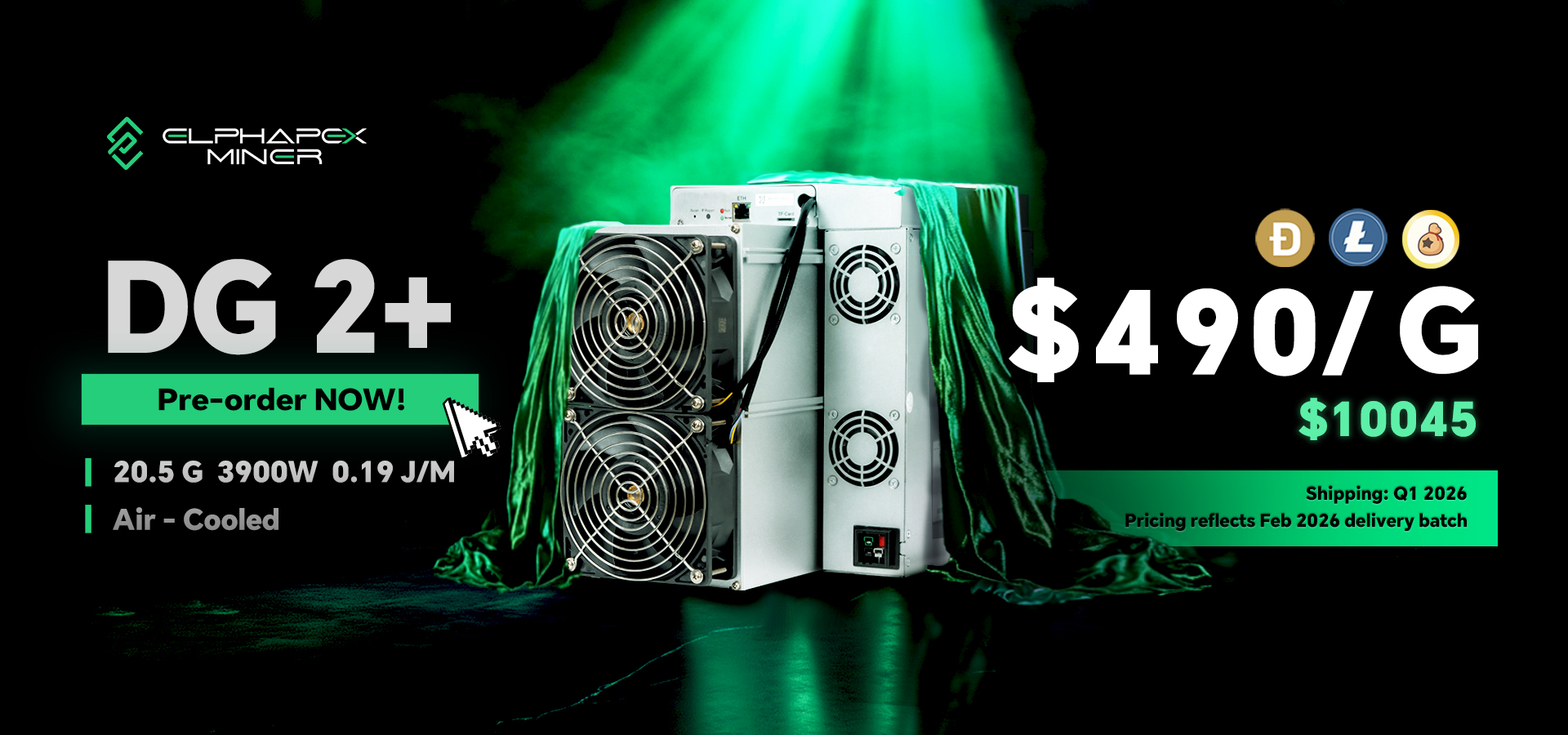 ElphaPex DG2+ Scrypt miner